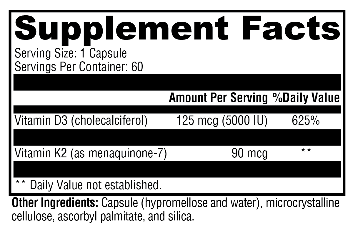 K2-D3 5000 120 Capsules