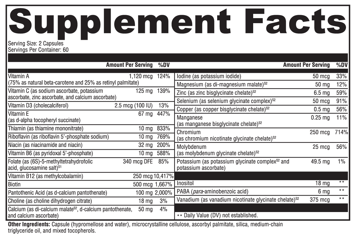 MultiNutrients without Iron