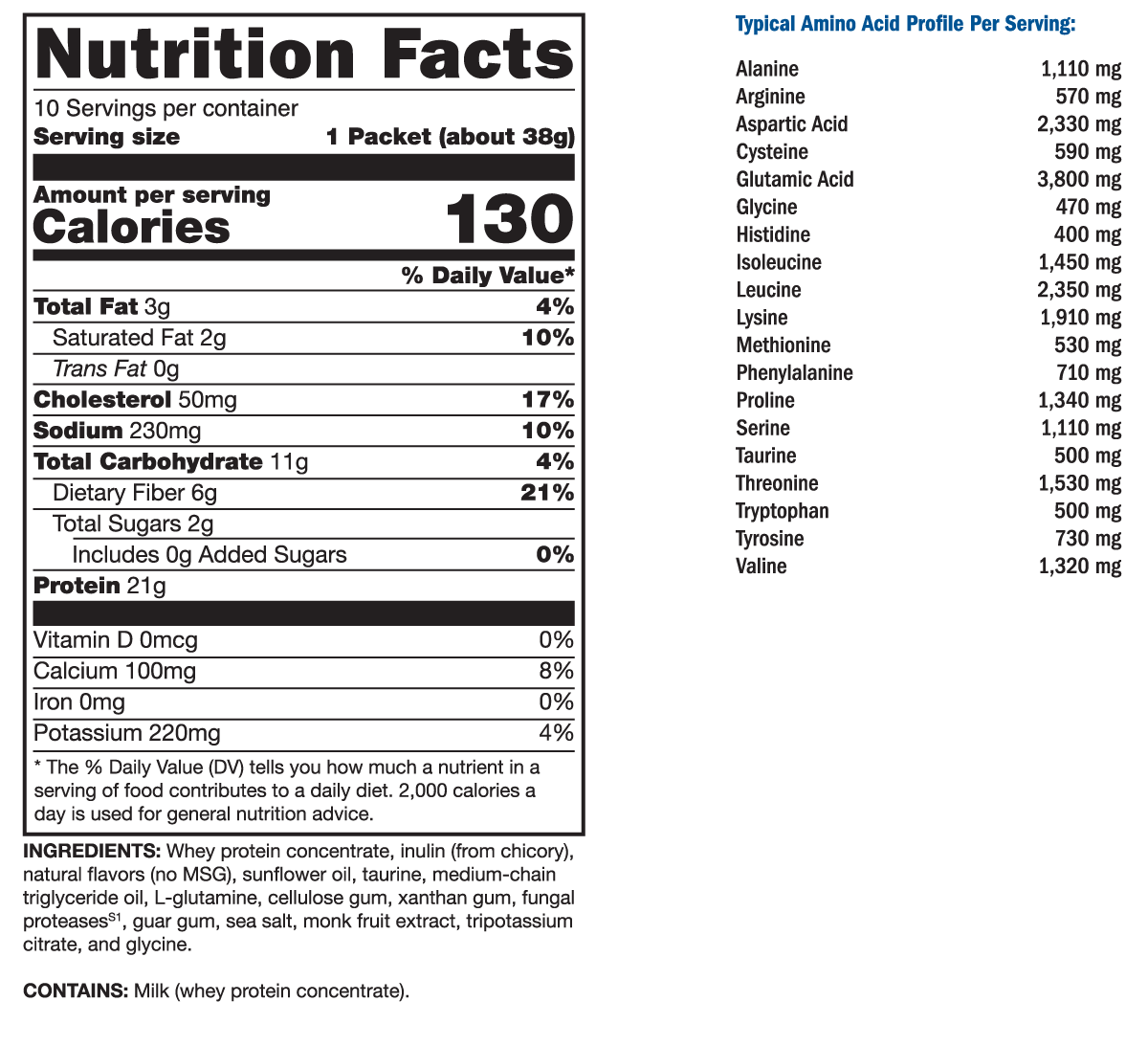 Whey Shake Vanilla - No Added Sugar, No Stevia