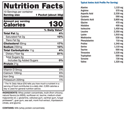 Whey Shake Vanilla - No Added Sugar, No Stevia
