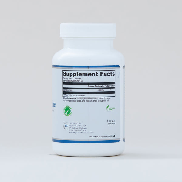 Physician Nutrients Benfotiamine Rear Label